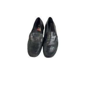 Bostonian Italian Black Leather Loafers Men's size 9M Dress Shoes